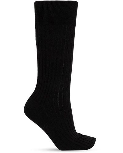 Jil Sander Ribbed Socks, - Black