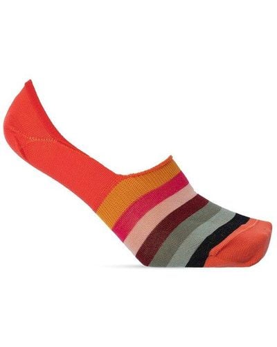 Paul Smith Patterned No-show Socks, - Red