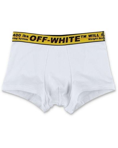 Off-White c/o Virgil Abloh Logo Waistband Stripe Detailed Briefs - White