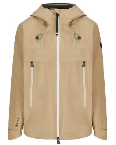 3 MONCLER GRENOBLE Zip-up Hooded Jacket - Natural