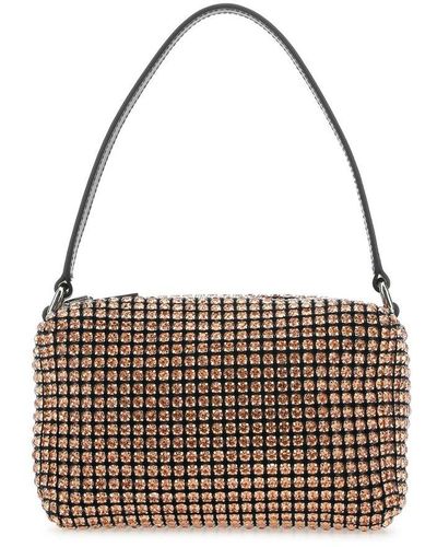 Alexander Wang Heiress Embellished Medium Shoulder Bag - Brown