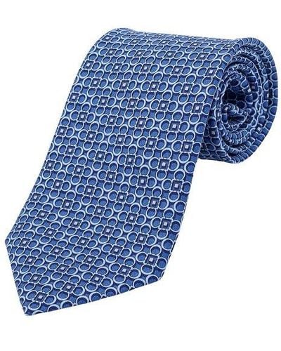 Ferragamo Mirco Pattern Printed Tie - Blue