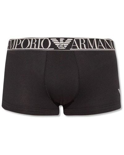 Emporio Armani Boxers With Logo, ' - Black