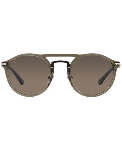 Persol Round Frame Double-bridge Sunglasses - Metallic