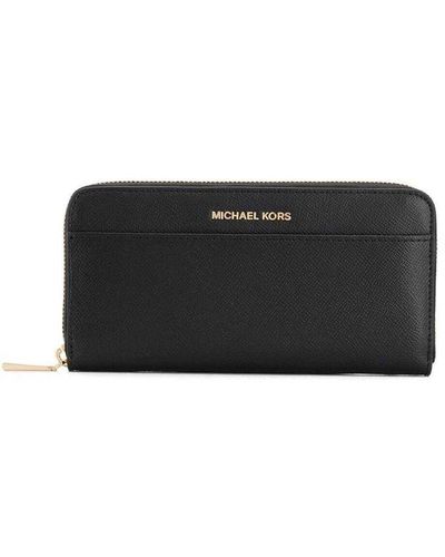 MICHAEL Michael Kors Textured Zip Wallet - Black