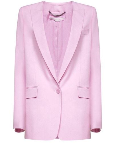Stella McCartney Single Breasted Tailored Blazer - Pink