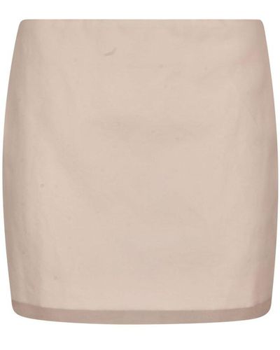 Sportmax Zip Detailed Mini Skirt - Natural