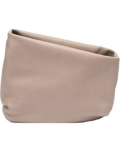 Marsèll Asymmetric Zipped Shoulder Bag - Natural