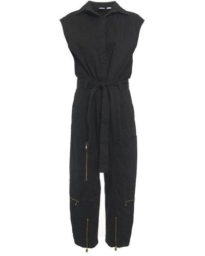 Pinko Belted Sleeveless Jumpsuit - Black
