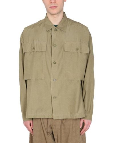 YMC Long-sleeved Military Shirt - Green