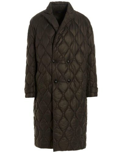 Amiri Long Quilted Coat - Black