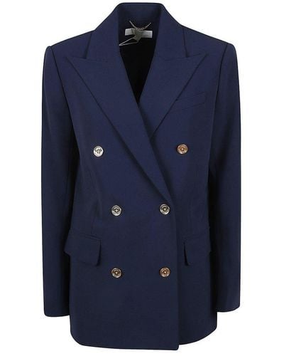 MICHAEL Michael Kors Double-breasted Long-sleeved Blazer - Blue