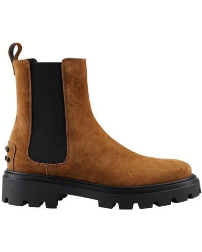 Tod's Chunky Slip-on Boots - Brown