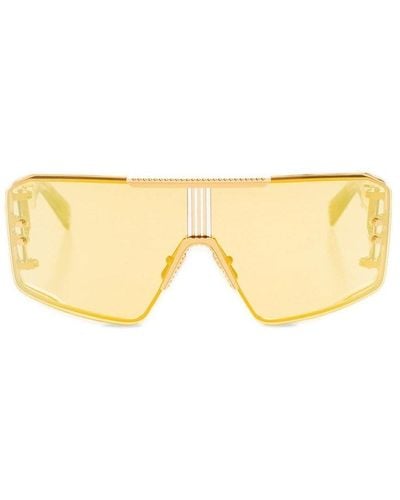 BALMAIN EYEWEAR Oversized Frame Sunglasses - Yellow