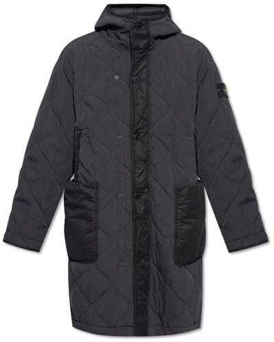 Stone Island Quilted Coat - Blue