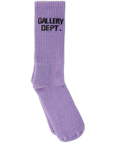 GALLERY DEPT. Clean Logo Intarsia Ankle-length Socks - Purple