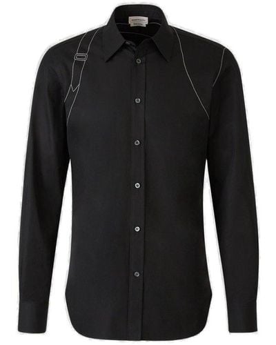 Alexander McQueen Harness Long Sleeved Shirt - Black