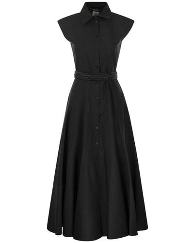 Max Mara Studio Ampex - Cotton Chemise Dress - Black