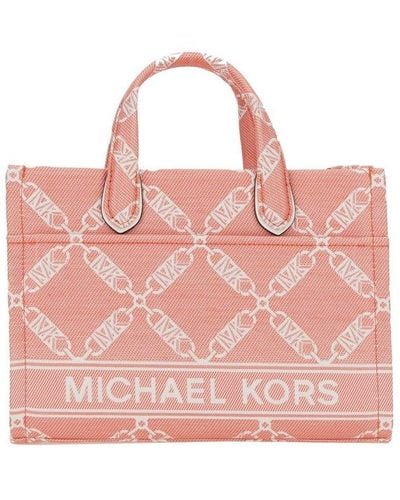 MICHAEL Michael Kors Small Gigi Monogram Jacquard Tote Bag - Pink