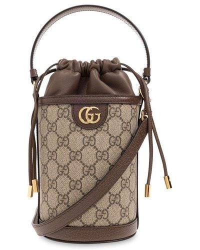 Gucci 'ophidia Mini' Bucket Shoulder Bag, - Brown