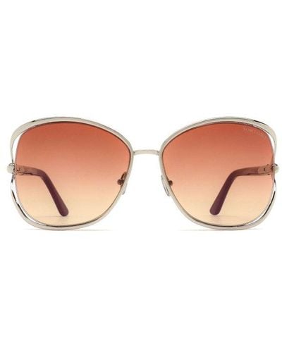 Tom Ford Marta Round Frame Sunglasses - Pink