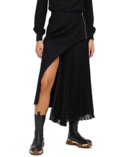 Erika Cavallini Semi Couture Pleated Midi Skirt - Black
