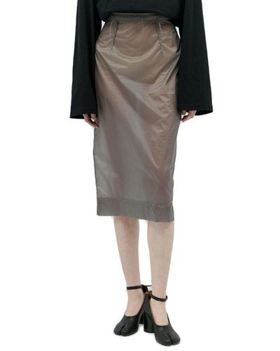 Maison Margiela Inside Out High-waist Pencil Skirt - Black