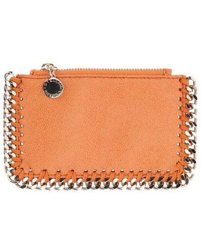 Stella McCartney Chain Around Zipped Wallet - Orange