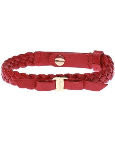 Ferragamo Embellished Bracelet, - Red