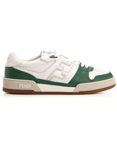 Fendi Match Leather Sneaker - Green