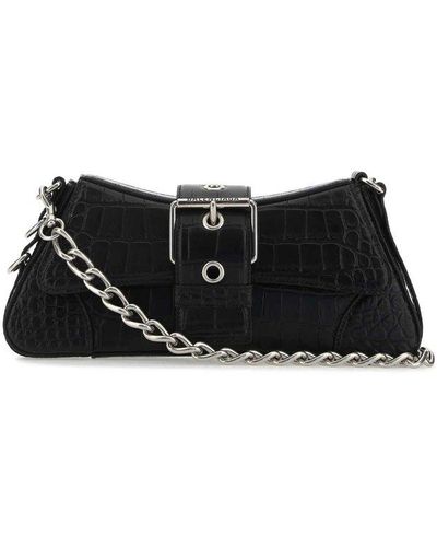 Balenciaga Black Leather Lindsay Handbag