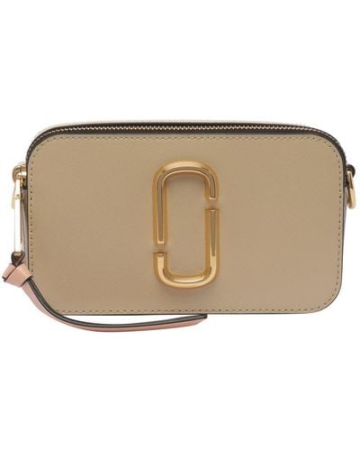 Marc Jacobs The Snapshot Leather Cross-body Bag - Natural