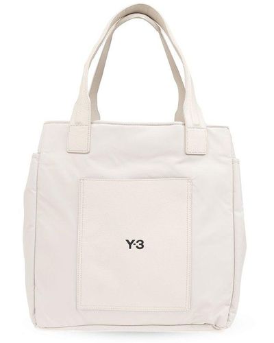 Y-3 Shopper Bag With Logo, - Natural