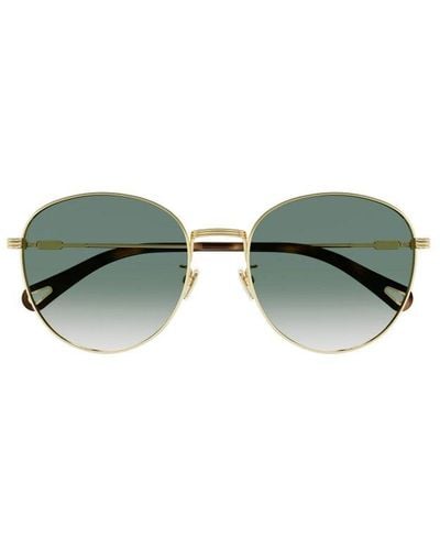 Chloé Round Frame Sunglasses - Green