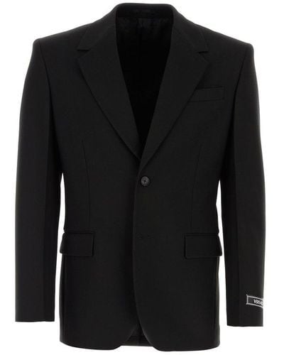 Versace Single-breasted Tailored Blazer - Black