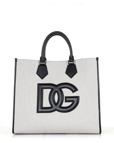 Dolce & Gabbana Canvas Handbag - White