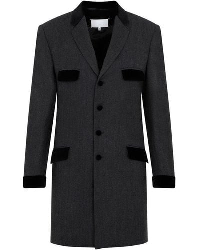 Maison Margiela Single Breasted Long Sleeved Coat - Black