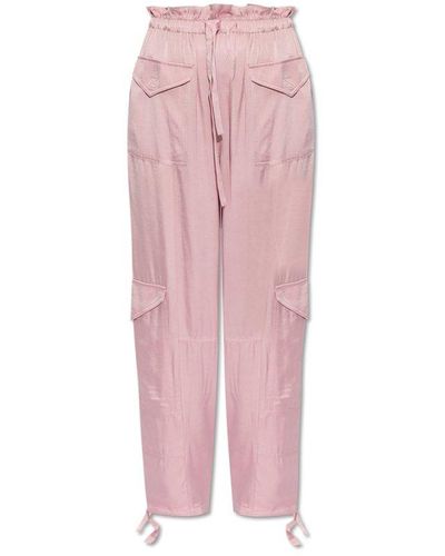Ganni Trousers With Pockets - Pink