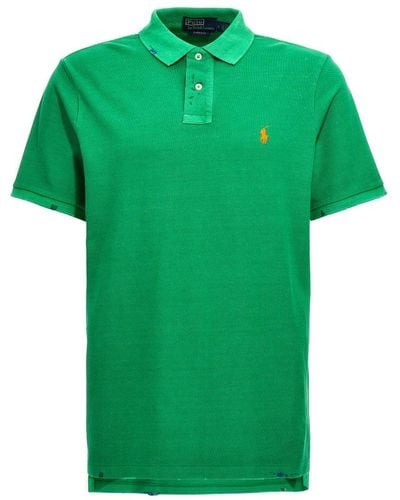 Polo Ralph Lauren Logo Embroidered Short Sleeved Polo Shirt - Green