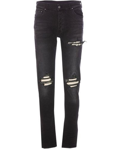 Amiri Mx1 Distressed Denim Jeans - Black