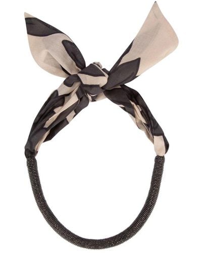 Brunello Cucinelli Bow Embellished Necklace - Natural