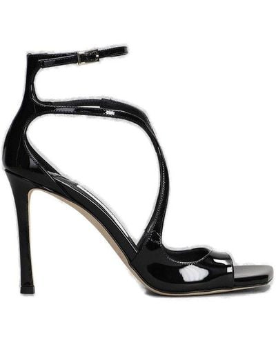 Jimmy Choo Azia 95 Ankle Strapped Sandals - Black