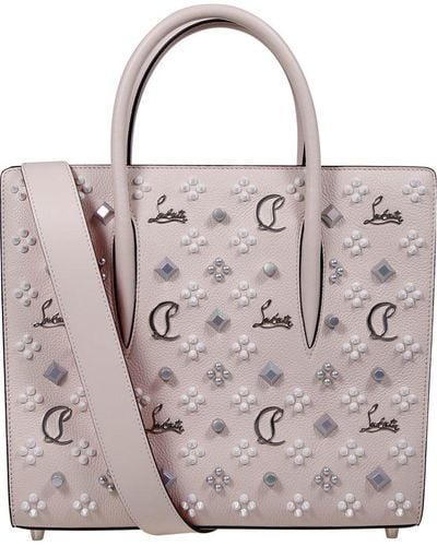 Christian Louboutin Multicolor Wool and Leather Medium Limited Edition  Spike Camouflage Paloma Tote Christian Louboutin