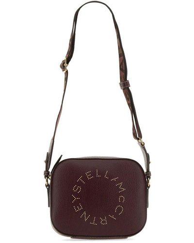 Stella McCartney Logo Detailed Zipped Shoulder Bag - Purple