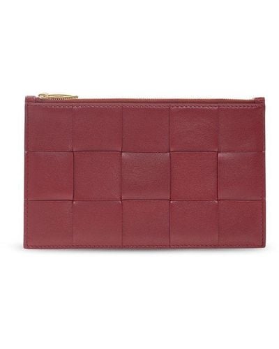 Bottega Veneta 'pouch' Leather Clutch - Red