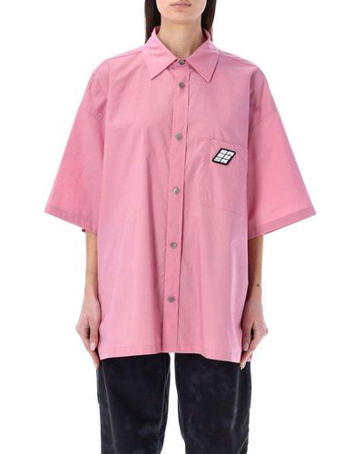 Ambush Buttons Bowling Shirt - Pink