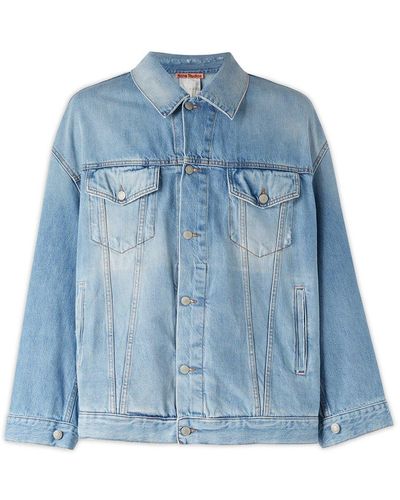 Acne Studios Flap-pocketed Buttoned Jacket - Blue
