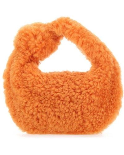 Bottega Veneta Jodie Knot Detailed Tote Bag - Orange