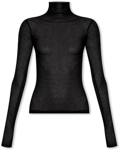 Ann Demeulemeester Kaisu Standard Fit Long-sleeved Turtleneck T-shirt - Black