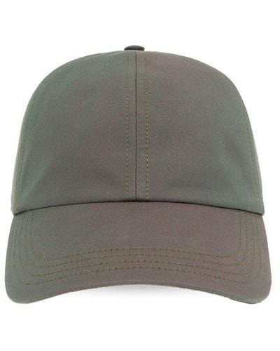Burberry Cap With Visor, - Gray
